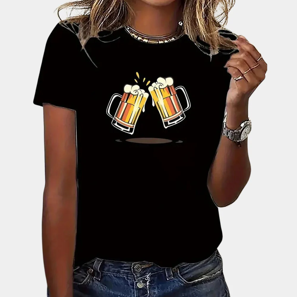 Carmela - Chemise Oktoberfest pour femmes avec impression de bière – Image 3