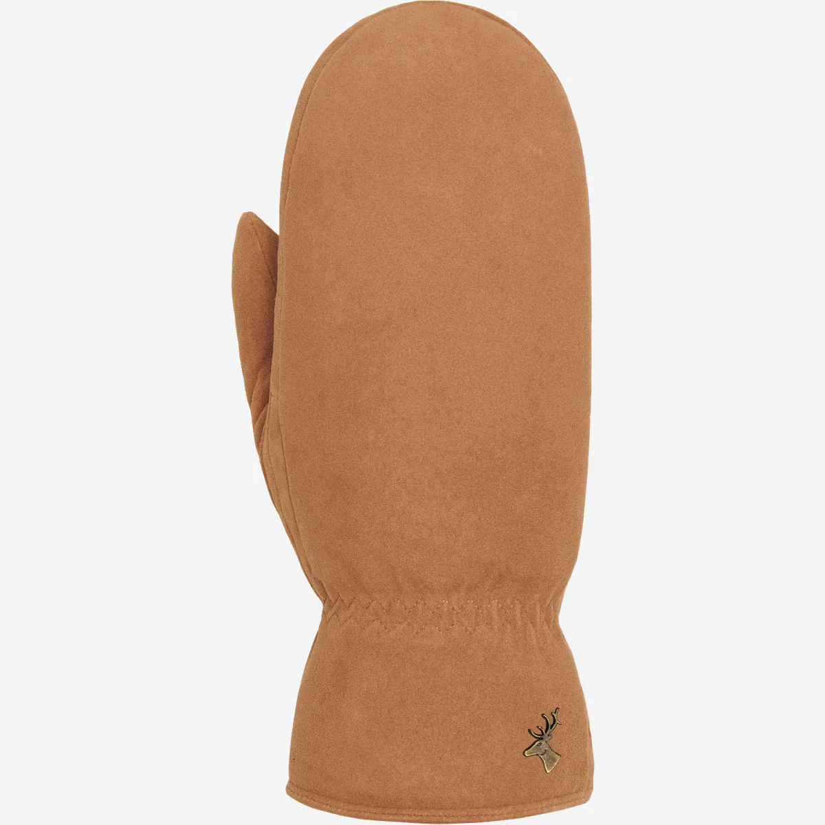 Hailey (camel) - Moufles en daim de chèvre avec luxueuse doublure en shearling (fourrure de mouton) – Image 3