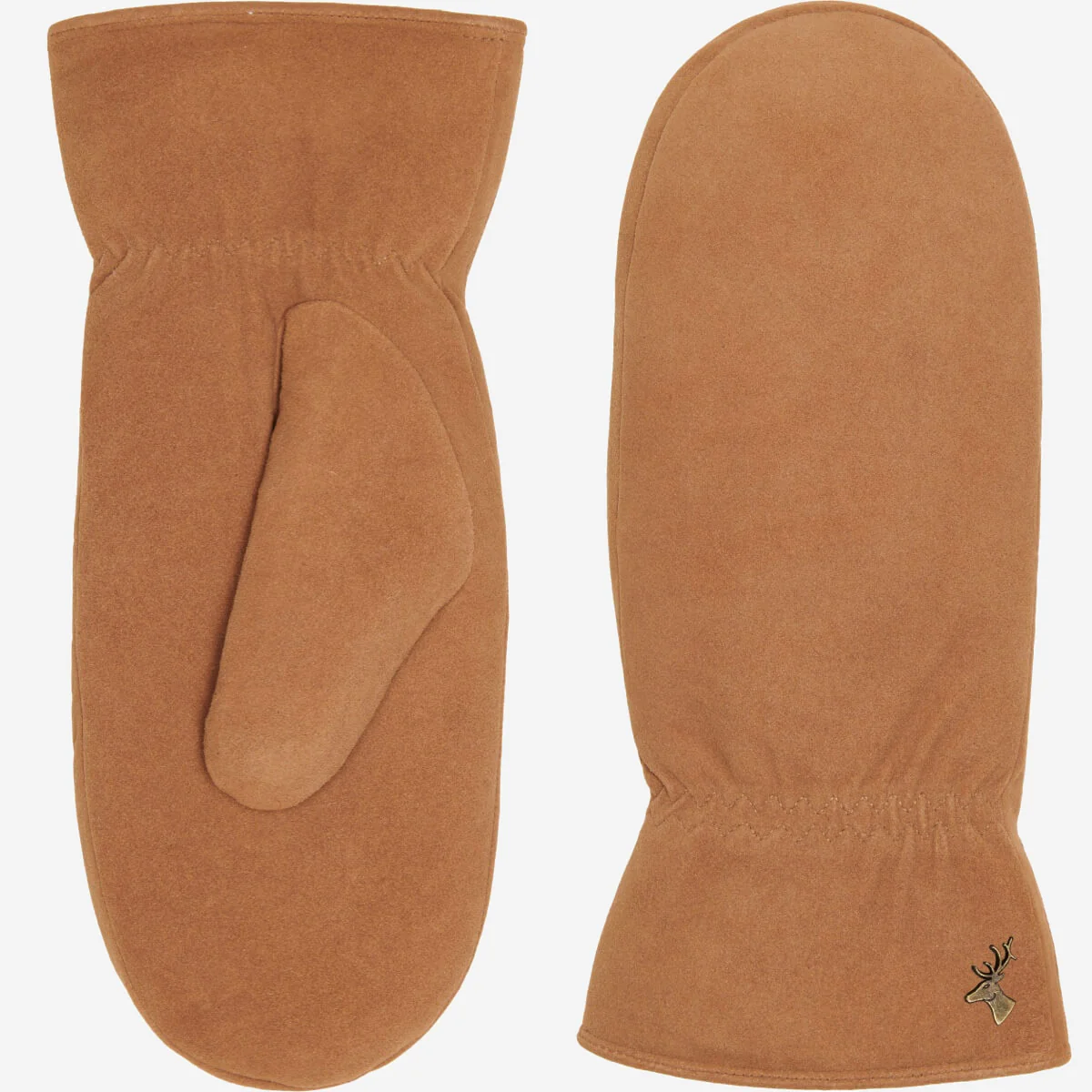 Hailey (camel) - Moufles en daim de chèvre avec luxueuse doublure en shearling (fourrure de mouton) – Image 4