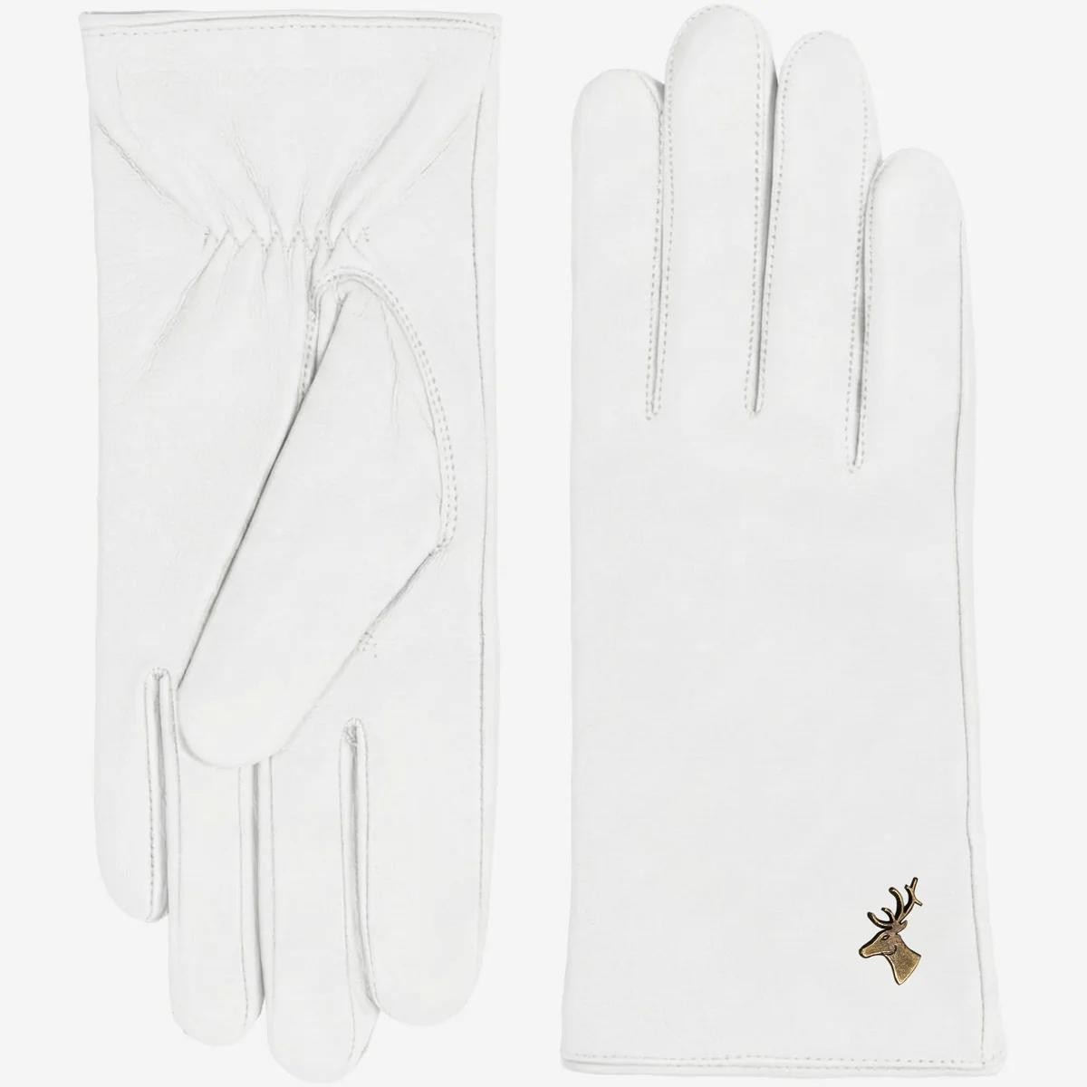 Ivy (blanc) – Gants en cuir de mouton doublés de laine/cachemire et fonction tactile – Image 6