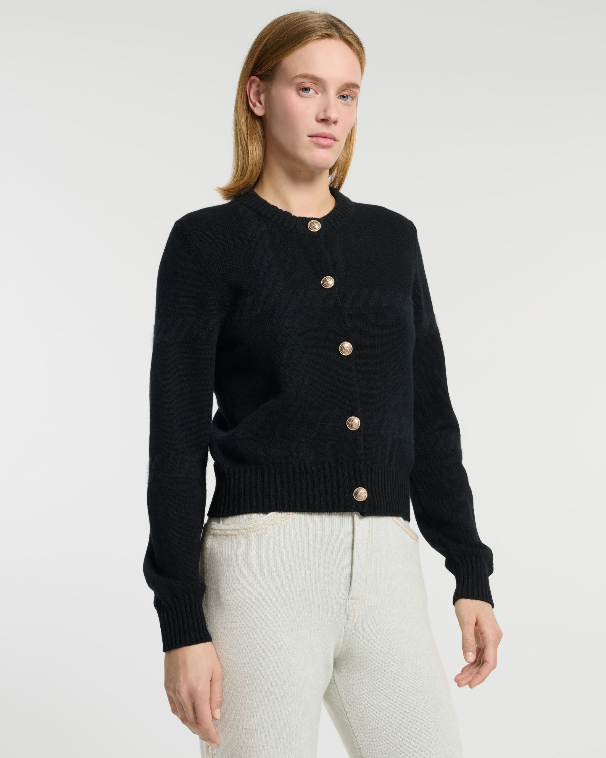 Cardigan en cachemire à motif tartan – Image 4